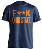 fuck ohio state illinois illini blue tshirt censored