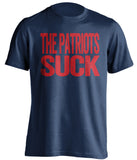 the patriots suck new york giants NYG blue shirt