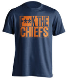 fuck the chiefs denver broncos censored fan navy tshirt