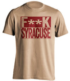 fuck syracuse boston college eagles old gold shirt censored