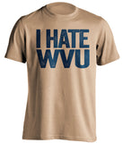 pitt panthers old gold shirt i hate wvu