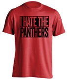 i hate the panthers atlanta falcons fan red tshirt