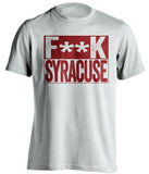 fuck syracuse boston college eagles white shirt censored