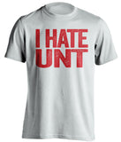 i hate unt texas SMU mustangs white tshirt