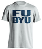 FU BYU white shirt usu aggies fan shirt