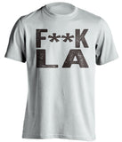 fuck la dodgers san diego padres white tshirt censored