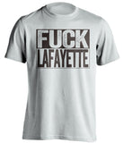 fuck lafayette white and brown tshirt uncensored