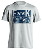 fuck northwestern notre dame fan white tshirt censored