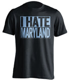 i hate maryland terps john hopkins blue jays black shirt