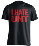 i hate unt texas SMU mustangs black tshirt