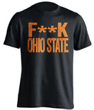 fuck ohio state illinois illini black tshirt censored