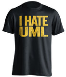 i hate uml lowell merrimack warriors black tshirt