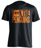 fuck the penguins NYI islanders fan censored black shirt