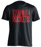 i hate the rockets portland blazers fan black shirt