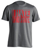 i hate ohio state grey shirt Wisconsin Badgers shirt