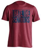 i hate the senators red and navy tshirt