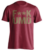 fuck umd duluth DU denver pioneers red tshirt censored