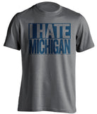 i hate michigan penn state lions grey shirt