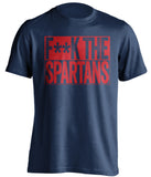 fuck the spartans censored navy shirt for fresno state fans