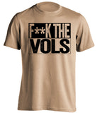 fuck the vols old gold and black shirt censored