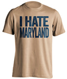 i hate maryland crab bowl navy midshipman old gold tshirt