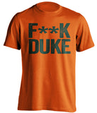 fuck duke miami fan orange shirt censored