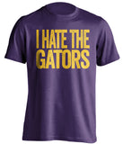 lsu tigers purple shirt i hate the gators