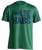 fuck the habs canucks fan green shirt censored