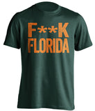 fuck florida gators miami hurricanes green tshirt censored