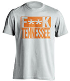 fuck tennessee vols florida gators white shirt censored