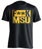 fuck msu pitt pittsburgh panthers black shirt censored