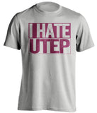 i hate utep grey and red tshirt