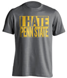 i hate penn state grey shirt for iowa fans