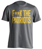 los angeles chargers fuck the patriots grey shirt censored