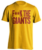 fuck the giants washington redskins fan censored gold tshirt