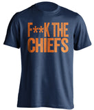 fuck the chiefs denver broncos censored fan navy shirt