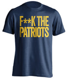 los angeles chargers fuck the patriots blue shirt censored