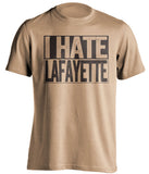 i hate lafayette old gold and brown tshirt