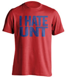 i hate unt texas SMU mustangs red tshirt