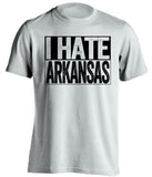 i hate arkansas missouri tigers white shirt