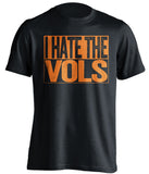 i hate the vols florida gators fan black tshirt