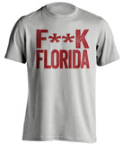 fuck florida fsu state seminoles grey tshirt censored