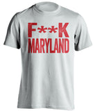 fuck maryland terps ncsu state wolfpack white tshirt censored