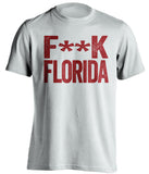 fuck florida fsu state seminoles white tshirt censored