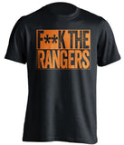 fuck the rangers NYI islanders fan censored black shirt