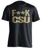 fuck csu censored black tshirt CU buffs fan