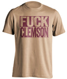 fuck clemson fsu seminoles gold shirt uncensored