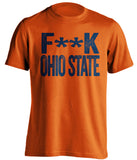 fuck ohio state illinois illini orange tshirt censored