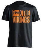 fuck the vikings chicago bears fan censored black shirt