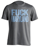 fuck maryland jhu john hopkins jays grey tshirt uncensored